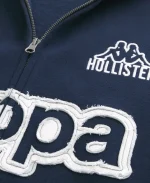 Unisex Hollister x Kappa 2026 Boxy Graphic Logo Zip-Up Hoodie