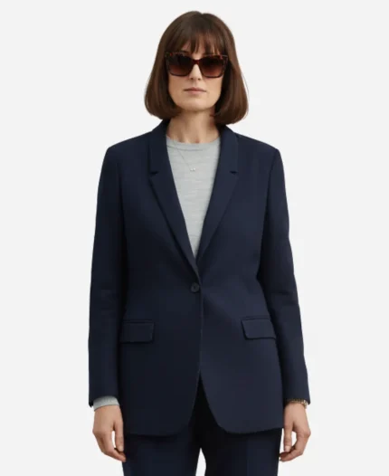 Ursula Brandmeier Eat Pray Bark Blue Blazer