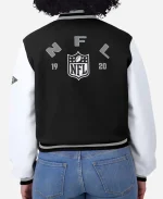 WEAR by Erin Andrews NFL Black & White Full Zip Varsity Jacket