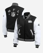 WEAR by Erin Andrews NFL Black & White Varsity Jacket