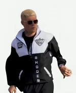 WWE Clash In Italy 2026 Cody Rhodes Black & White Windbreaker Jacket