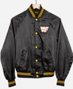 WWE Legends 80s Black Satin Varsity Jacket For Men & Women
