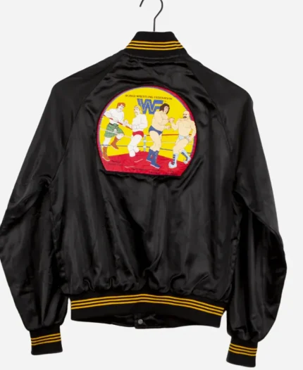 WWE Legends 80s Black Satin Jacket