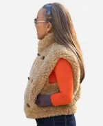 Will Trent S04 Sonja Sohn Brown Sherpa Vest
