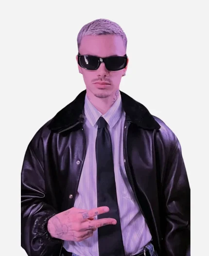 Willy Chavarria FW26 Romeo Beckham Leather Jacket
