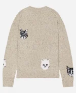 eef S02 Oscar Isaac Cat Print Sweater