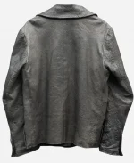 52nd Annual American Music Awards Suga Wrinkled Black Leather Peacoat
