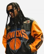 Jordan Clarkson 2026 NBA Finals Knicks Leather Jacket