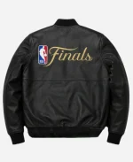 2026 NBA Finals Black Leather Jacket