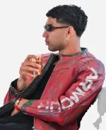 424 x Under Armour 2026 World Cup Achraf Hakimi Red Distressed Leather Jacket