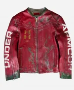 Achraf Hakimi For Under Armour x 424 Distressed Leather Jacket