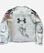 Under Armour x 424 White Leather Jacket