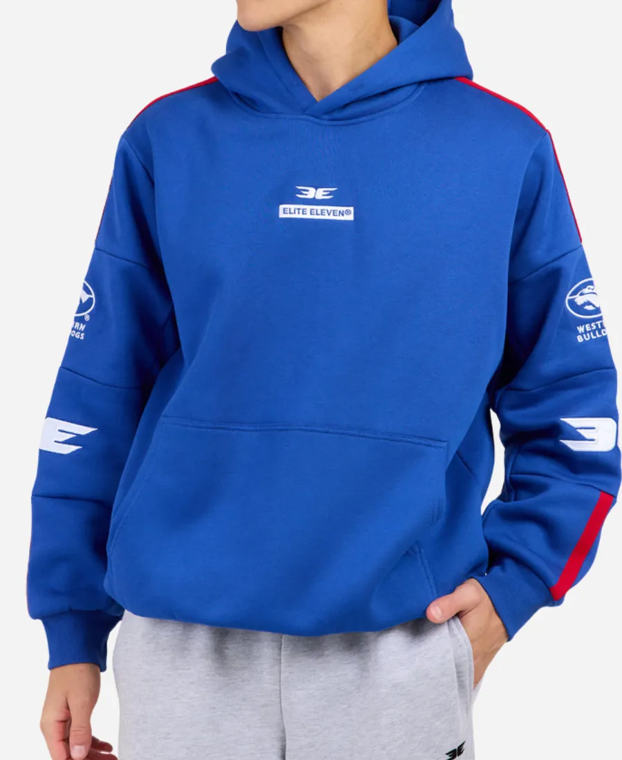 AFL x Elite Eleven Western Bulldogs Hoodie Unisex AFL Western Bulldog x Elite Eleven Western Bulldogs Blue Pullover Hoodie