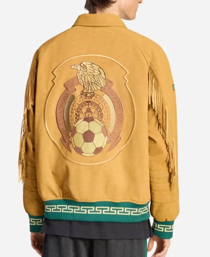 Adidas FIFA World Cup 26 Mexico Fringed Suede Leather Jacket
