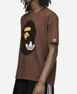 Adidas x BAPE Ape Head Graphic Brown T-Shirt