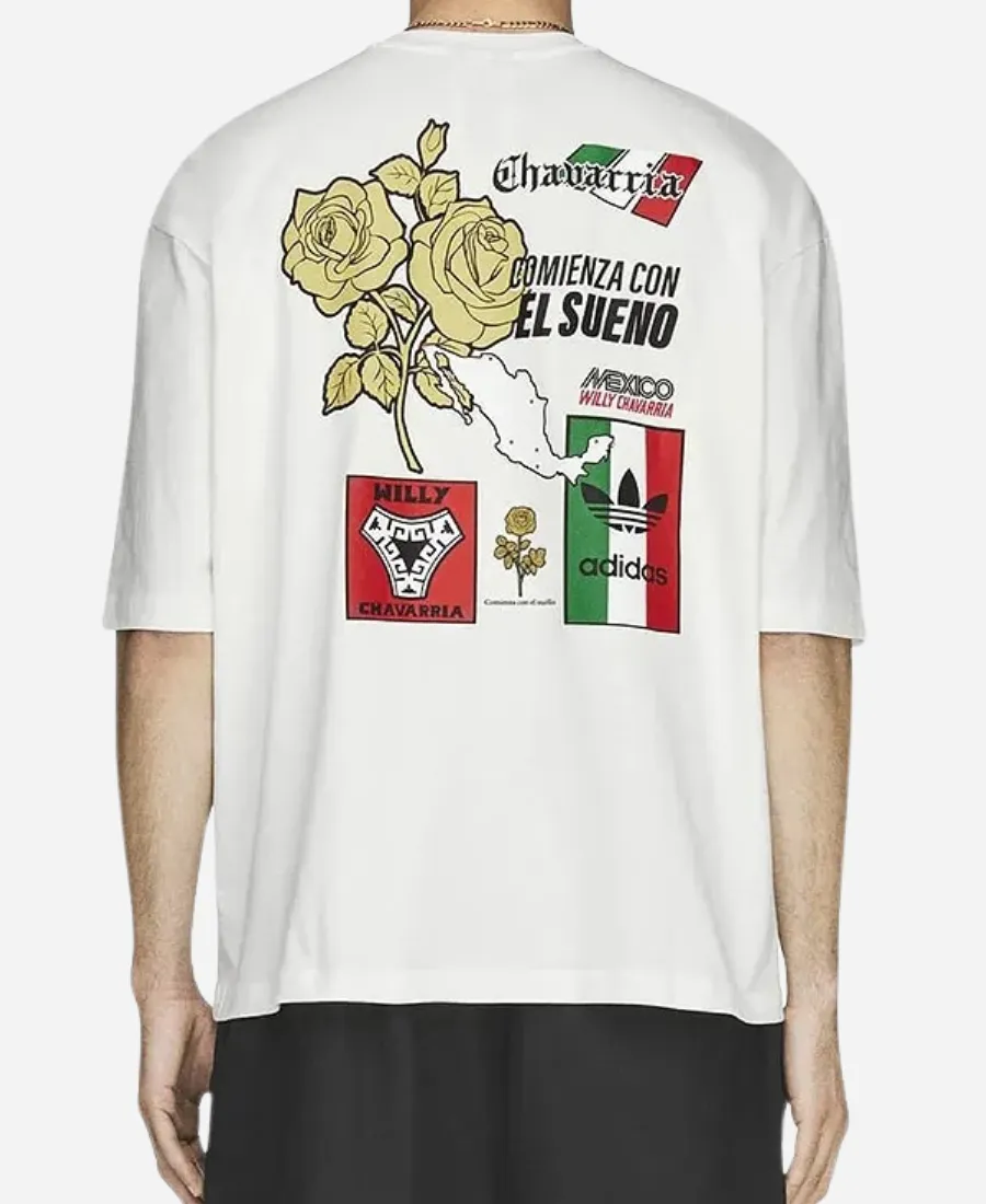 Adidas x Willy Chavarria Mexico Graphic Off-White T-Shirt Adidas x Willy Chavarria Mexico Graphic T-Shirt