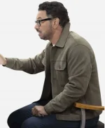 Al Madrigal Shifting Gears S02 Green Suede Leather Jacket