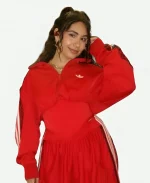 2026 FIFA World Cup Alessia Cara Red Cropped Track Jacket