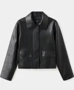 Amanda Blakefield 2026 The Fortune S01 Eleanor Tomlinson Black Leather Jacket