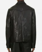 American Idol S24 Ryan Seacrest Black Leather Shirt Jacket
