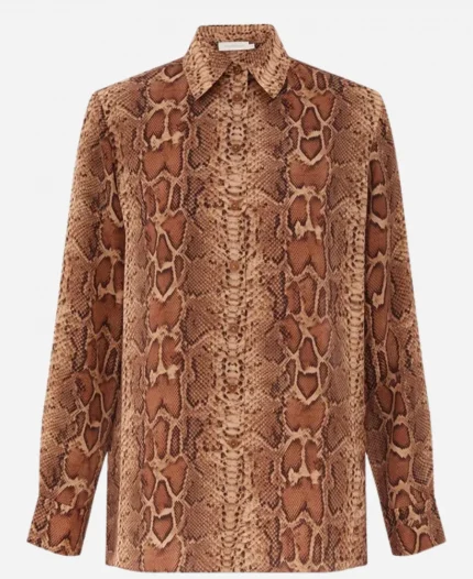 Annette Bening Dutton Ranch S01 Snake Print Shirt - Jacket Era