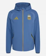 Argentina Adidas 2026 Tiro Travel Blue Windbreaker Jacket - Blue