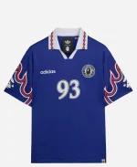 Adidas x BAPE Football Collective 2026 SSL Flame Jersey - Japan Blue