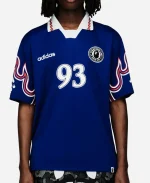 Bape Short Sleeve Flame Jersey - Japan Blue