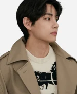 BTS V ONE LUCKY DAY VLOG Trench Coat For Sale