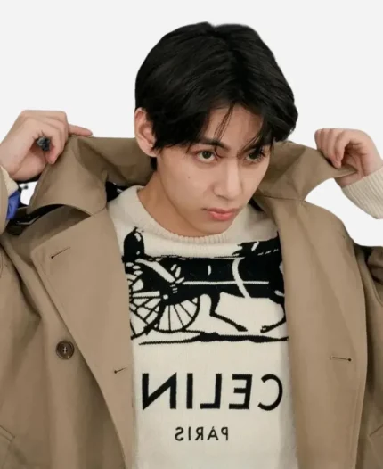 BTS V ONE LUCKY DAY VLOG Trench Coat By Celine