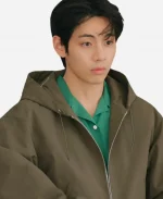 BTS V One Lucky Day Vlog 2026 Olive Green Windbreaker Jacket