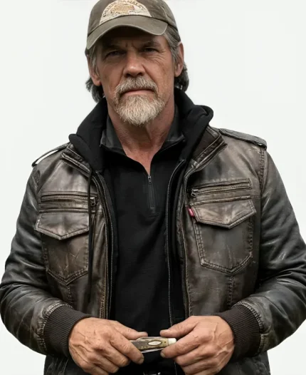 Josh Brolin Leather Bomber Jacket
