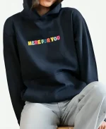 Baylen Dupree Here For You Rainbow Navy Pullover Hoodie