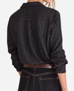 Kelly Reilly Black Striped Shirt