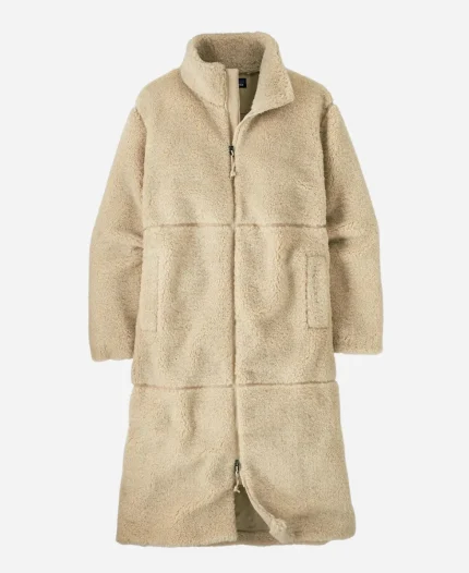Beth Dutton White Longline Sherpa Coat 
