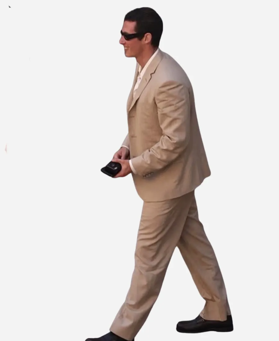 Callum Turner 2026 Pre-Wedding Party Beige Suit 2026 Palermo Italy Pre-Wedding Party Callum Turner Beige Suit