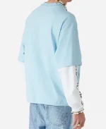 Cedric Joe Nemesis S01 Blue Double Layer Oversized T‑Shirt