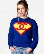 Milly Alcock 2026 Cinemacon Supergirl Presentation Lobo Blue Sweatshirt