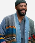 Colman Domingo The Four Seasons S02 Multi-Stripe Kimono Jacket
