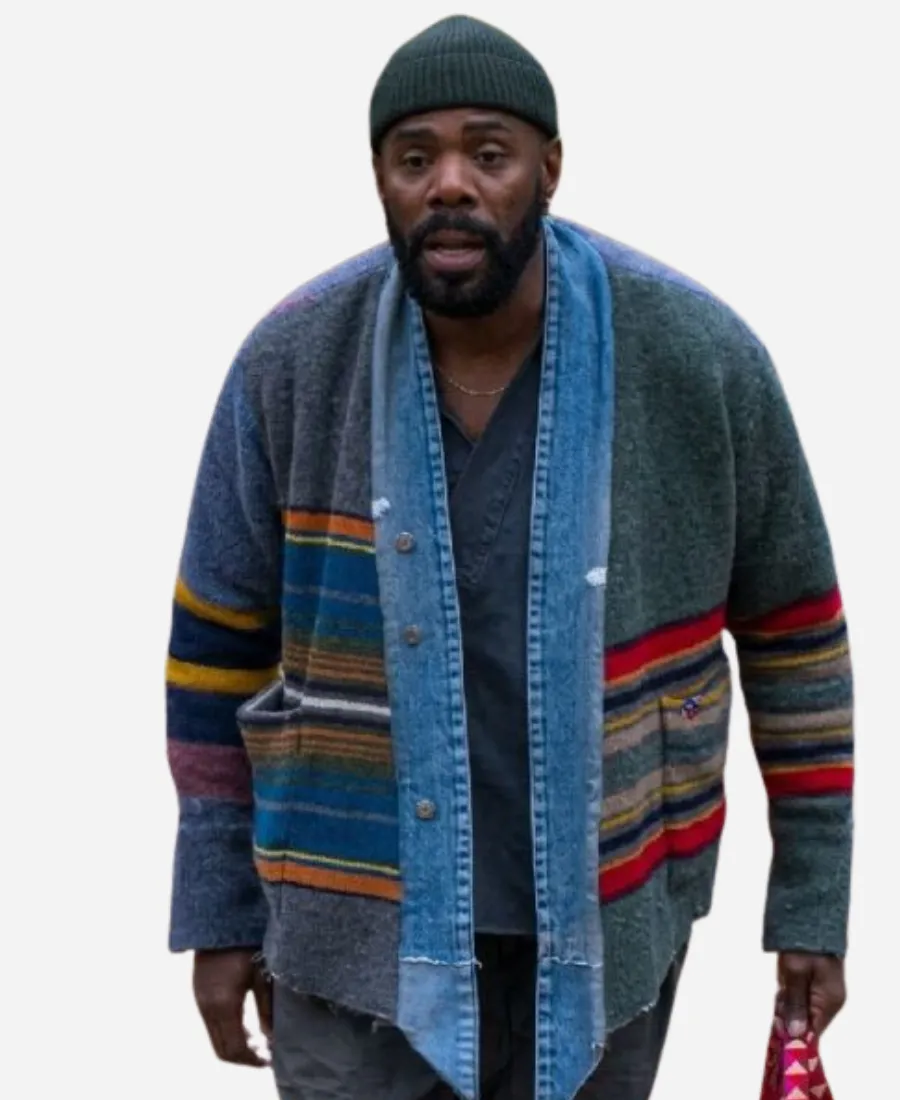 Colman Domingo The Four Seasons S02 Multi-Stripe Kimono Jacket Colman Domingo TV Series The Four Seasons S02 Danny Multi-Stripe Kimono Jacket