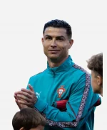 Cristiano Ronaldo Portugal King Anthem Teal Jacket