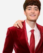 Critics Choice Awards 2026 Noah Schnapp Maroon Suit