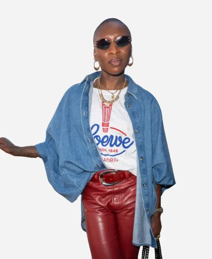 Cynthia Erivo Monaco Grand Prix Denim Shirt