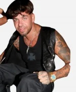DJ Anyma 2026 Vetements Paris Fashion Week Show Black Leather Vest