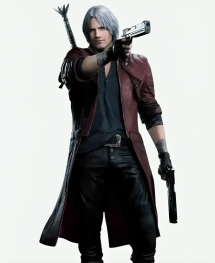 Devil May Cry 5 Dante Leather Coat Jacket - Jacket Era