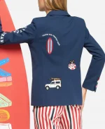 Talk Show The Kelly Clarkson Show 2026 Dame Prue Leith Navy Embroidered Blazer 