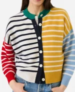 Danielle Olivera Colorblock Striped Cardigan