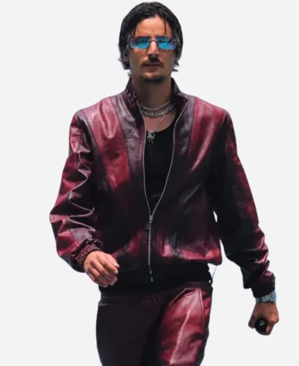 2026 FIFA World Cup Opening Ceremony Danny Ocean Burgundy Leather Jacket