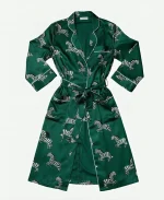 Deborah Vance Hack Zebra Print Silk Robe