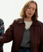 Ava Daniels Hacks S05 Brown Leather Jacket